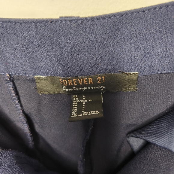 Forever 21 Contemporary Navy Wide-Leg Pants - Picture 10 of 14